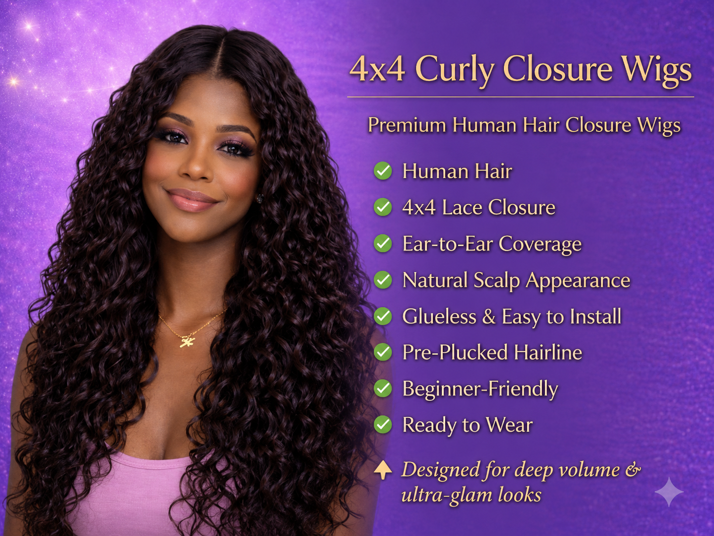 4×4 Closure Brazilian Hair Wigs