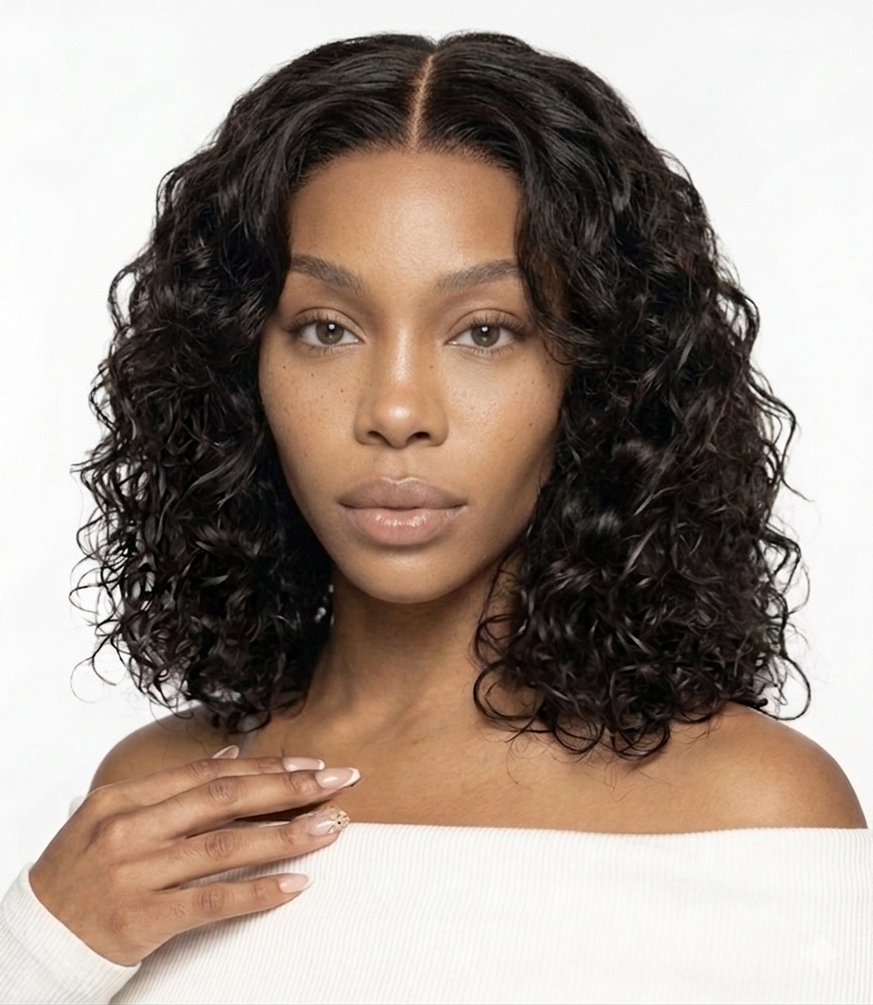 14” Curly Bob Brazilian Hair Wigs