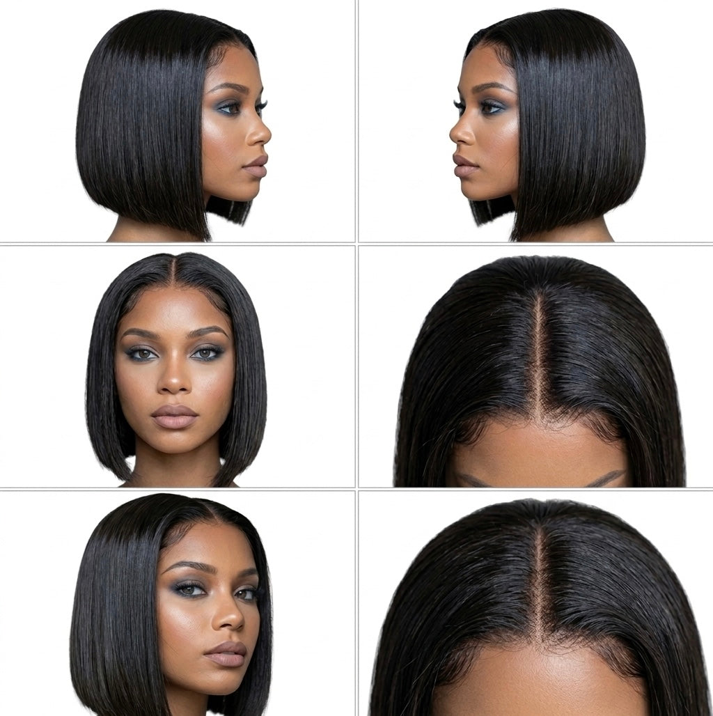 10” Straight Bob Brazilian Hair Wigs