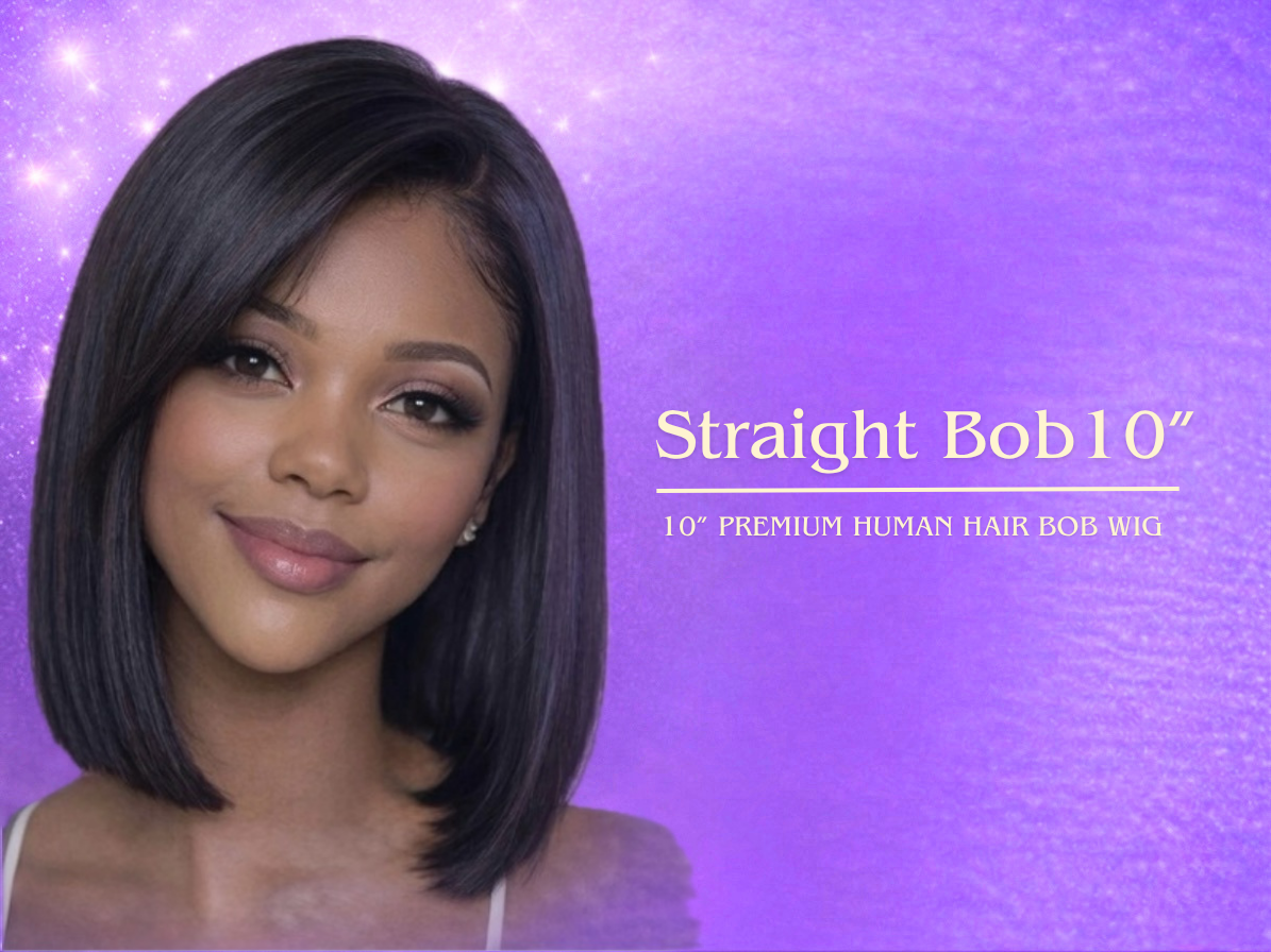 10” Straight Bob Brazilian Hair Wigs