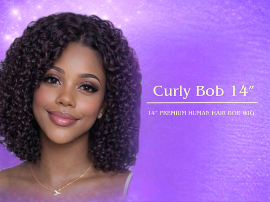 14” Curly Bob Brazilian Hair Wigs